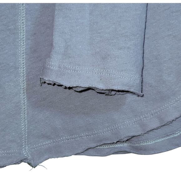 We The Free People Game Time Henley Top Long Sleeve Large Lavender Arm Stripes - Picture 10 of 14